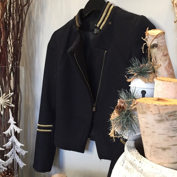 H&M Black Jacket with Gold Accents - Picture 7 of 16